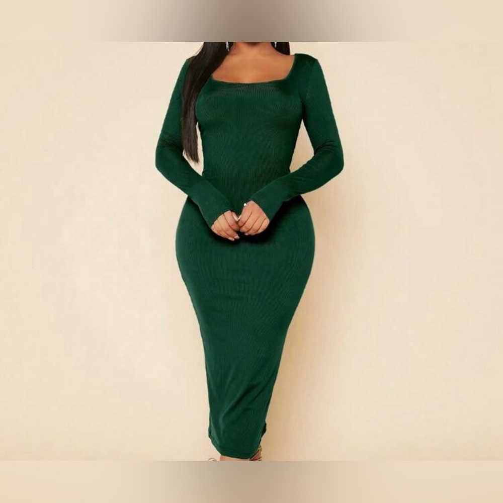 Fitted Green Dress